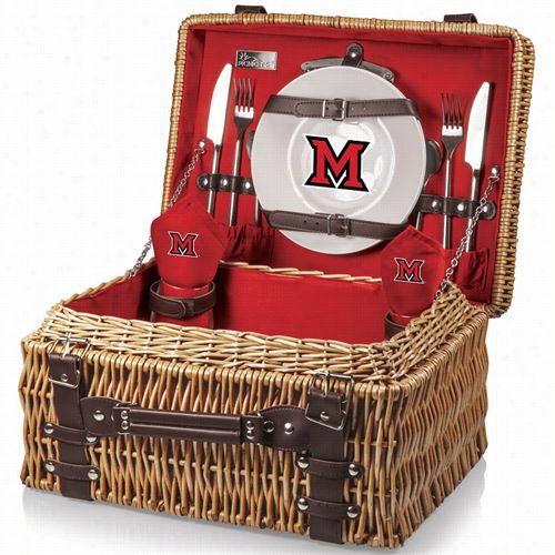 Picnic Time 208-40 Champion Miami Mjami University  (ohio) Redhawks Digital Prit Basket