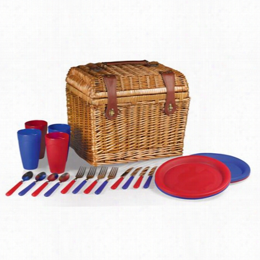 Picnic Time 216-40-300-000- 0 Oxford Picnic Bazket In Red Check