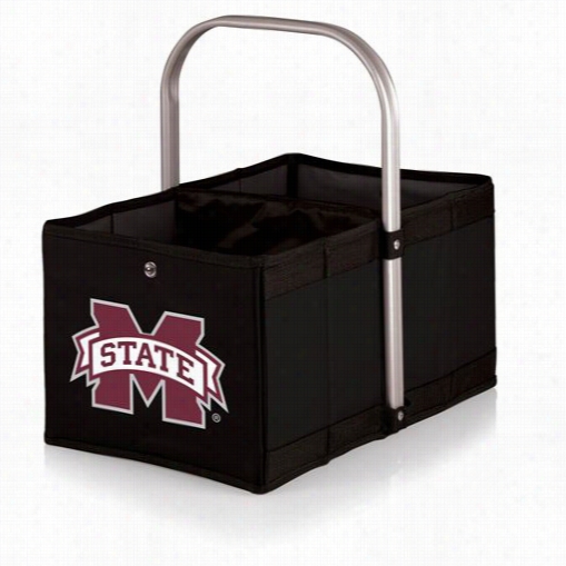 Picnic Time 546-00-179-384-0 Urban Mississippi State Bulldogs Digi Tal Print Basket In Black