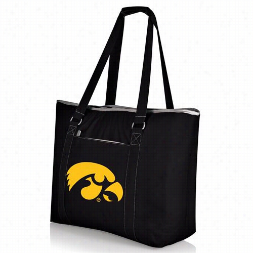 Picnic Time 598-00-175-224-0 Athoe U Of Iowa Hawkeyes Digital Print Beach Bag In Black