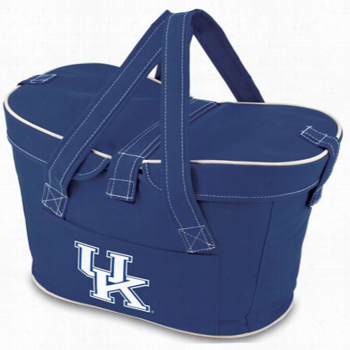 Picnic Time 5999 -00-138-264-0 Meercado Unjversity Of Kentuckyy Wildcats Digital Print Basket In Navy