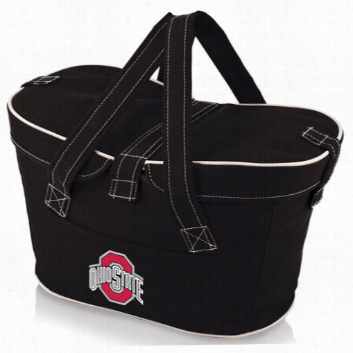 Picnic Time 599-00-179-444-0 Meercado Ohio State Buckeyes Digital Print Basket In Black