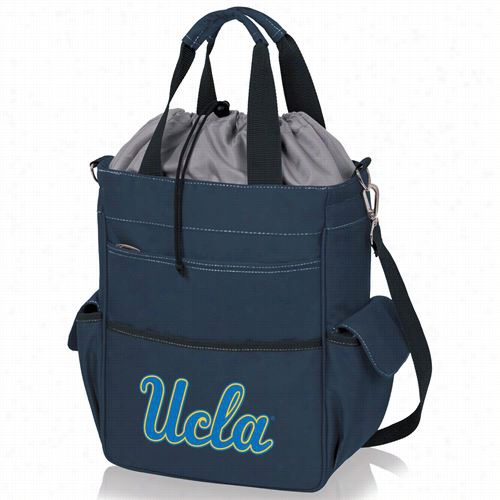 Picnic Time 614-000-138-084-0 Activo Ucla Bruins Digital Prnit Waterproof Tote In Navy Azure