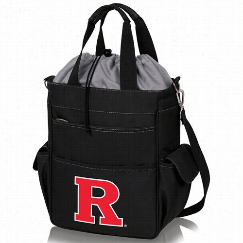 Piccnic Time 614-00-175-084-1 Activo Rutgers University Scarlet Knights Digital Print Waterproof Tote In Black