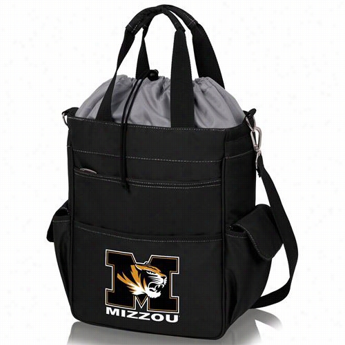 Picnoc Time 614-00-175-394-0 Activo University Of Missouri Tigers/mizzou Digital Print Waterptoof Tote In Black