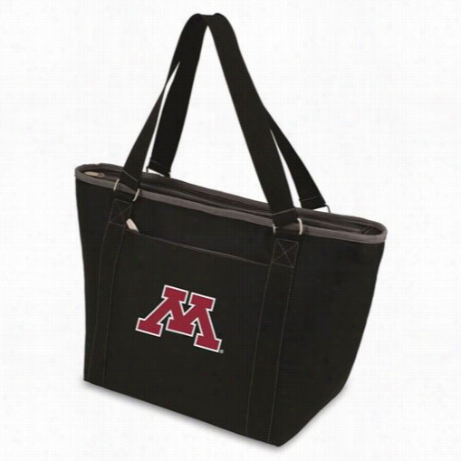 Picnic Tmie 619-00-175-362-0 Topanga U Of Minnesota Golden Gophers Ekbroidered Cooler Carry In Black