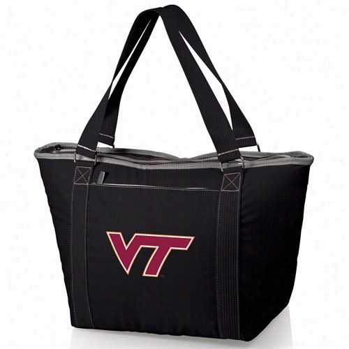 Picnic Time 619-00-175-604-0 Topanga Virginia Tech Hokies Digital Print Cooler Tote In Black