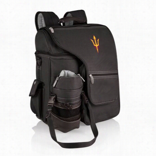 Picnic Time 64100-175-022-0 Turimo Arizona State Sundevils Embroidered Backpack In Black