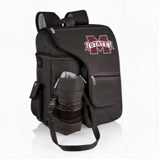 Picnic Time 641-00-17-384-0 Turismo Mississippi State Bulldogs Digital Print Backpwck In Black