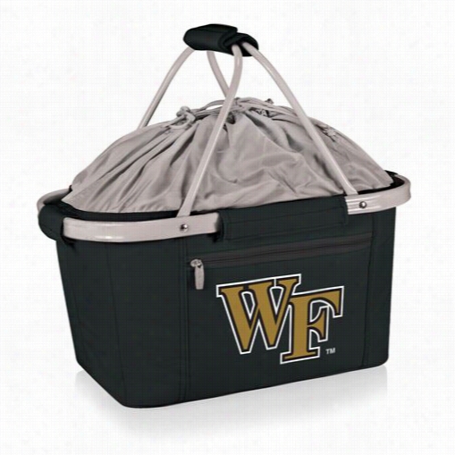 Picinc Time 645-00-715-612-0 Metro Wake Forest University Demon Deacons Embroider Baket In Black