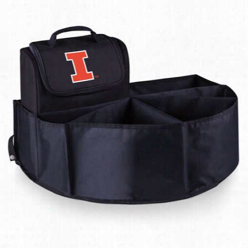 Picnic Time 715-00-19-214-0 University Of Illinoiss Digital Print Trunk Boss In Black With Cooler