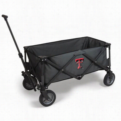 Picnic Time 739-00-679-574-0 Adventture Texas  Ech  Red Raiders Digital Print Wagon In Dark Grey/black