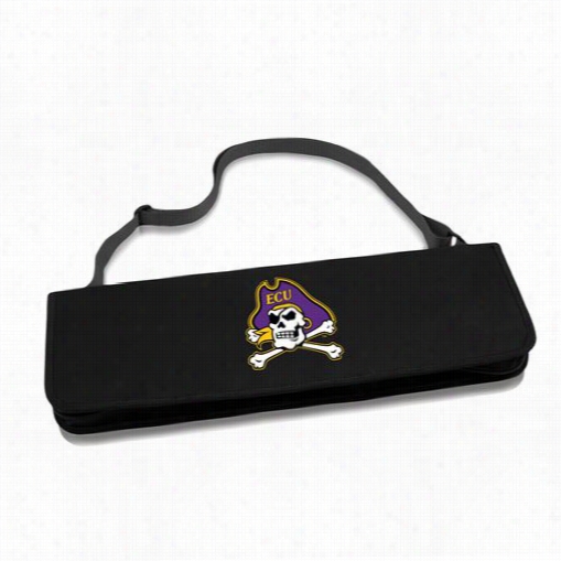 Picnic Tme 747-03-175-874-0 Metro East Carolina Pirates Digital Prrint Bbq Tote In Black