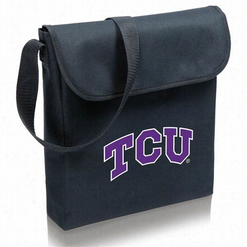 Picnic Time 774-00-175-84-0 V-grill Texas Christian Univ. Horned Frogs Digital Print Bbq Grill In Black