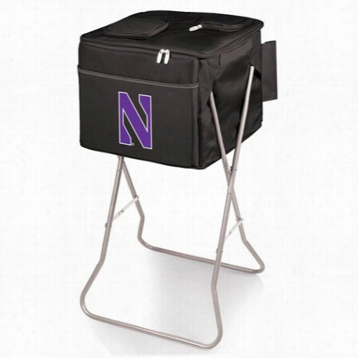 Picnic Time 78000-179-434-0 Party Northwestern University Wildcats Digital Ptint Cube In Black