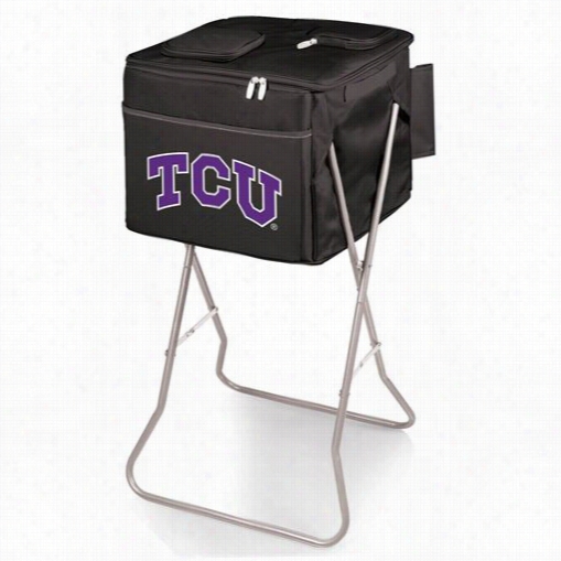 Picnic Time 780-00179-844-0 Party Texas Chriistina Unniversity Horned Ffrogs Digital Print Cube In Black