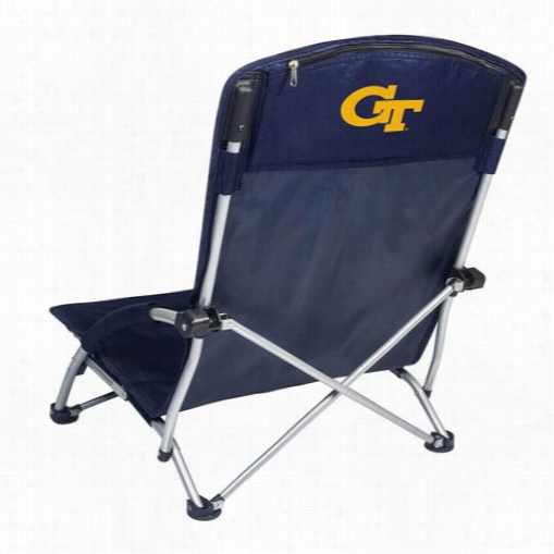 Picnic Delivery 792-00-138-194-0 Trnaquility Georgia Tech Yellow Jackets Digital Print Chair In Navy/slate