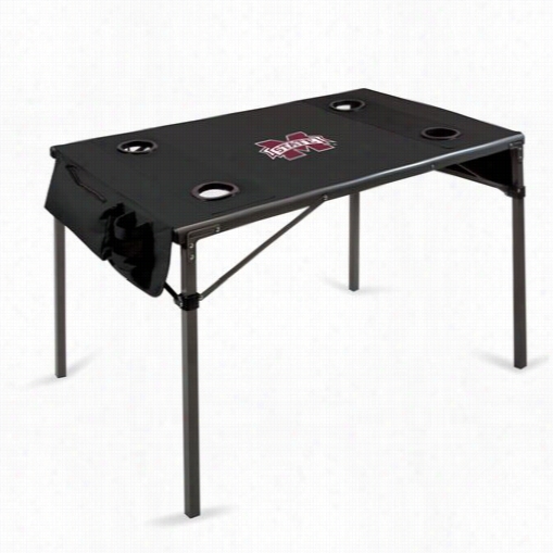 Picnic Time 799-00-179-384-0t Ravel Misissippi State University Digi Tal Print Table In Black