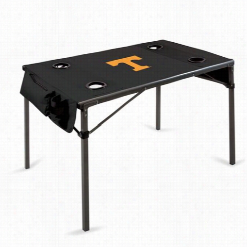 Picnic Time 799-00--179-654-0 Travel Univer Sity Of Tennessee - K Noxville Digital Print Table In Black