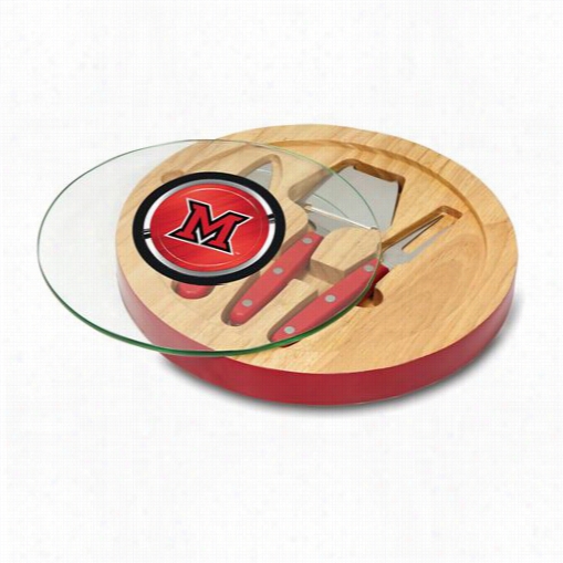 Picnic Time 829-00 Ventana Miami University Redhawks Digital Print Cheese Board