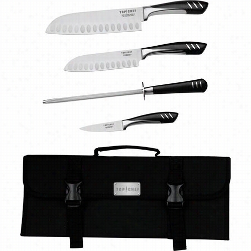 Top Chef 80-tc03 5 Piece Stainless Steel Knife Set - Potab Le