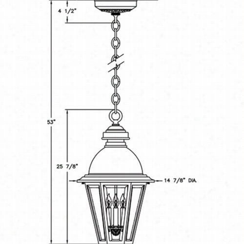 Haanover Lantern B51620alarge South Bend Ptd Dome 25w Per Socket 4 Light Outdoor Hanging Lanfern