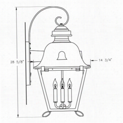 Hanover Lantern B8409 Grande Jefferson Signature 25w Per Oscket 4 L Ight Outdoor Wall Light