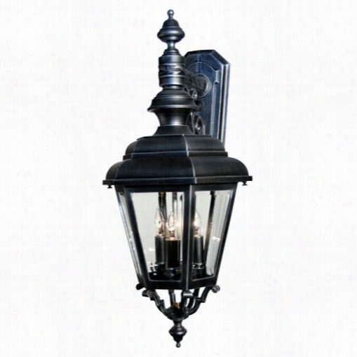 Hanover Lantern B9372 Medium Jamestown 25w Per Socket 3 Light Outdoor Wall Lighr