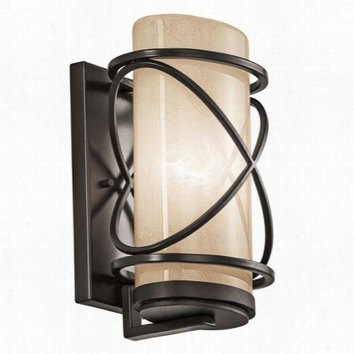 Kichler Lightign 49357az Trafari 1 Light Outdoor Wa Ll Sconce In Architectural Bronze