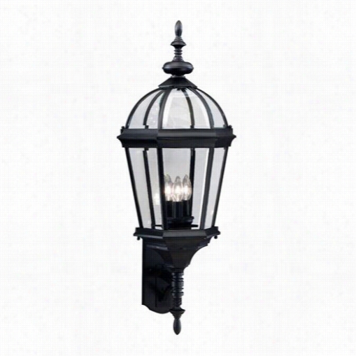 Kichler Lighting 9252bk Trenton 3 Light Black Outdoor Wall Bracket