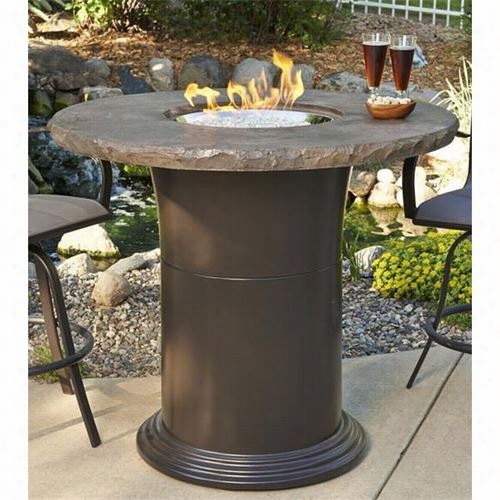 Outdoor Rgeatroom Mnb-48-pub-k 48"" Colonial Pub Crystal Fre Pit Table Withm A Rbelized Noche Top