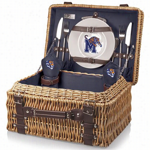 Picnic Time 208-40-138-754-0 Champio Nuniversity Of Memphis Tigers Digital Print Basket I N Navyy