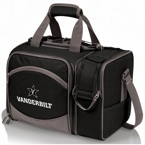 Picnic Time 508-23-175-582-0 Malibu Vanderbilt Universtiy Commodores Embroidered Tote In Black