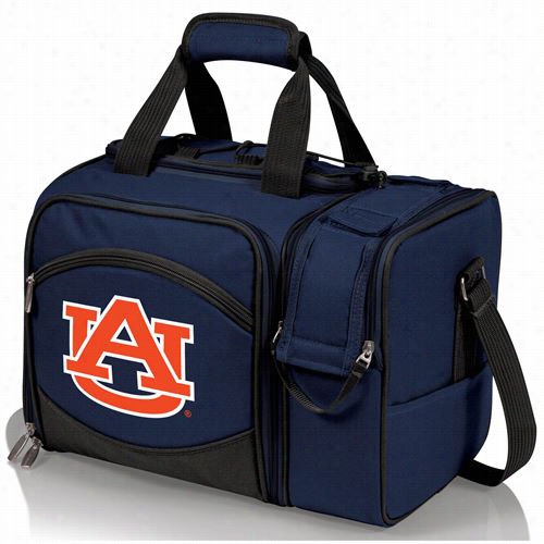 Picnic Time 508-23-951-042-0 Malibu Nut-brown U Niversity Tigers Embroidered Tote In Navy