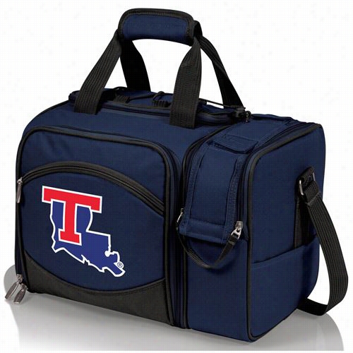 Picnic Time 508-23-915-854-0 Malib U Louisiana Ech Bulldogs Digital Print Tote In Navy