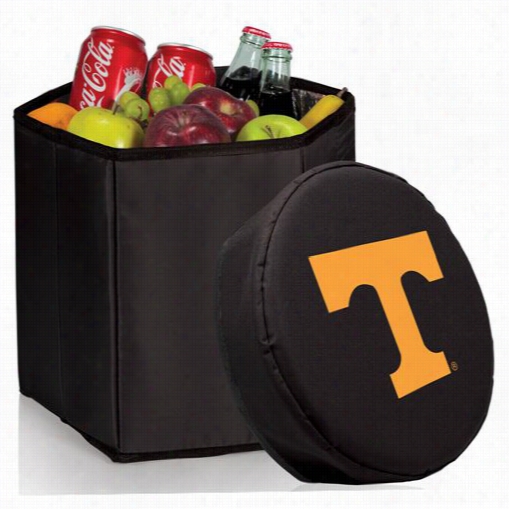 Picnic Time 596-00-179-554-0 Universityoft Ennessee Volunteers Digital Print Bongl Cooler And Seat In Black