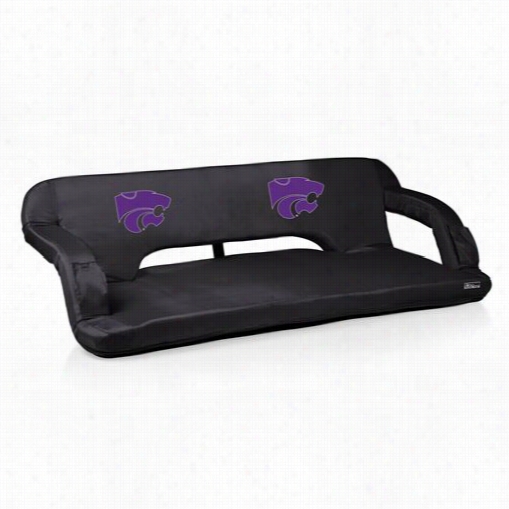 Picnic Time 628-00-179-254-0 Reflex Kansas State University Wildcats Idgital Print Travel Couch In Black