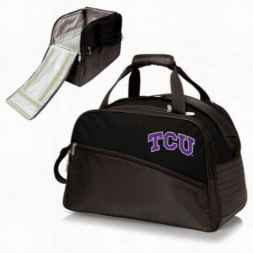 Picnic Tim 671-00-175-844-0 Stratus Texas Chistian  University Horned Frog Digitalprint Dufffel Bag In Blck