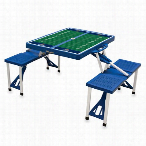 Picnic Time 811-00-139-805-0 University Of Maine Blaack Bears Digital Print Picnic Sport Table In Blue