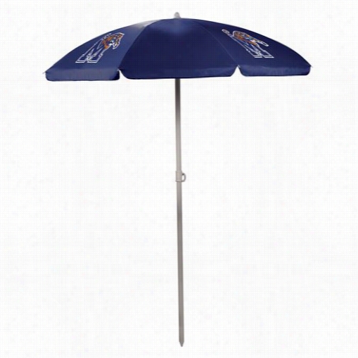 Picnic Time 822-00-138-754-0 University Of Memphis Tigers Digital Print Umbrella In Navy