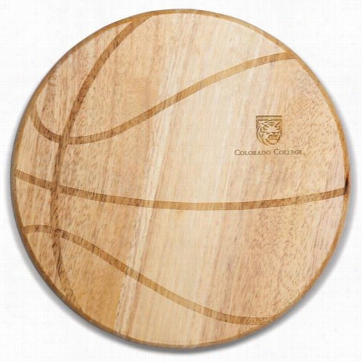 Picnic Time 840-00-505-793-0 Colorado College Tigers Engraving Free Throw Cutting Board In Natural Wood