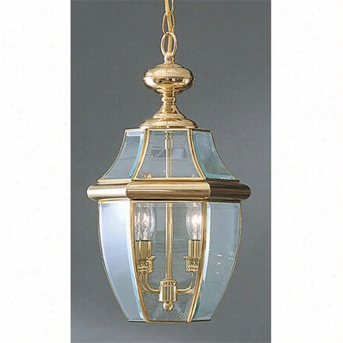 Quoizel Ny1178b Newbury 2 Light Outdoor Pendnat In Polished Brass