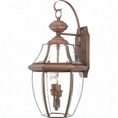 Quoizel Ny8317ac Nesbury 2 Light Outdoor Wall Sconce In Aged Co Pper