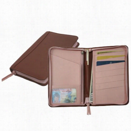 Royce Leather 225 Geuine Letaher Zippered Pass Document Crediit Card Wa Llett