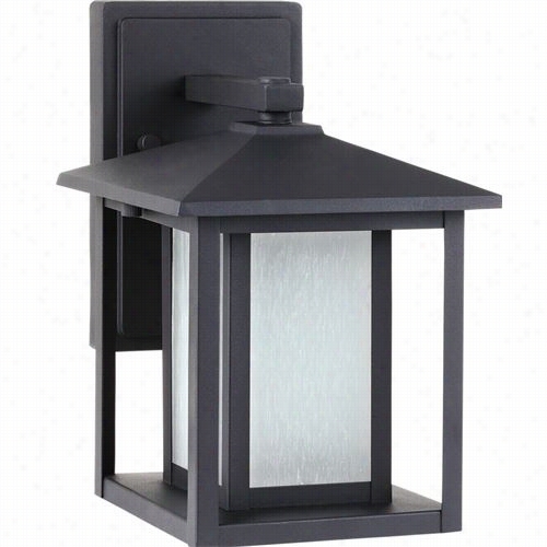 Sea Gull Lighting 89029ble Hunnington Small 1 Light Fluorescentoutdoor Wall L Antrn With Seeed Etched Glass