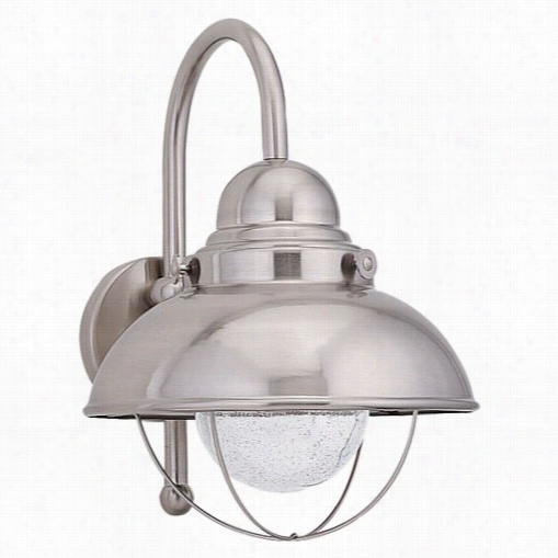 Sea Gull Lighting 89571bl-e98 Sebring 1 Light Outdoor Energy Star Wall Lntern In Brushed Stainless