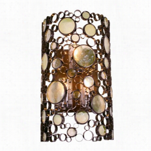 Varalz 703kl03 Fascination 3  Light Comprehensive Outdoor Wall Sconce In Glossy Bronze With Champagne Glass