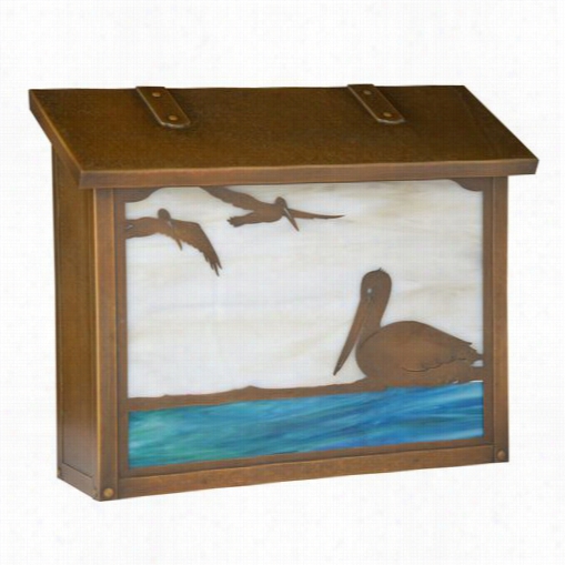 Americca's Inest Mailboxes Af-1733-wb-hn Coastal Cot Large P Elcan Mailbox In Warm Brass