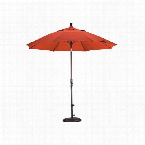 California Umbrella Gscuf908 9' Fiberglass Market Umbrella Colalr Tilt In B Ronze