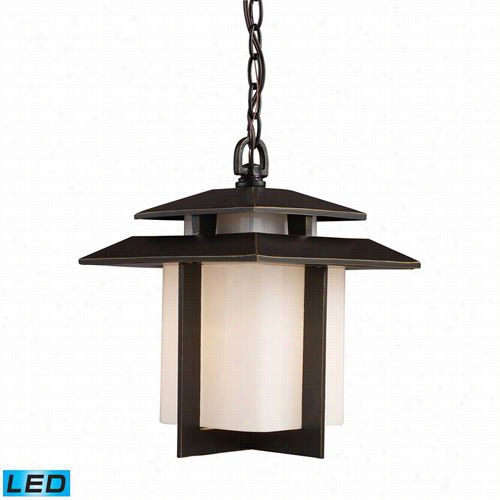 Elk Lighting 42172-1-led Kanso 1 Llight Led Outdoor Pendant In Hazelnut Bronze